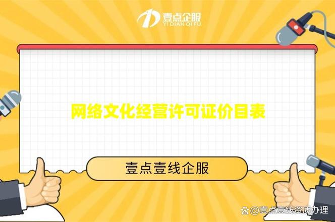 网络文化经营许可证办理费用解析 价目表背后的真实成本